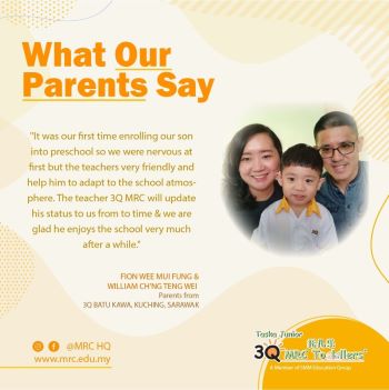 Parent Testimonial - Fion Wee Mui Fung & William Ch'ng Teng Wei